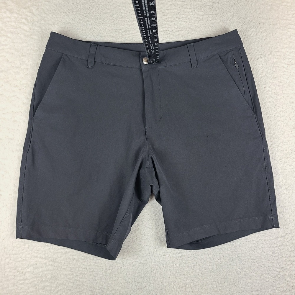 Lululemon Commission Shorts Mens 34 Dark Gray 8" Hybrid Chino Performance Golf *